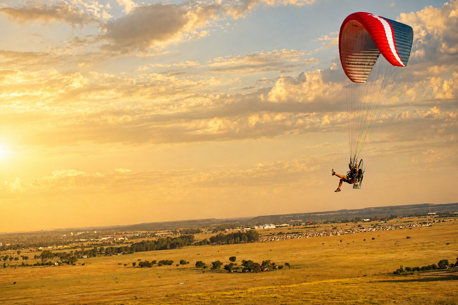 Paramotoring flight